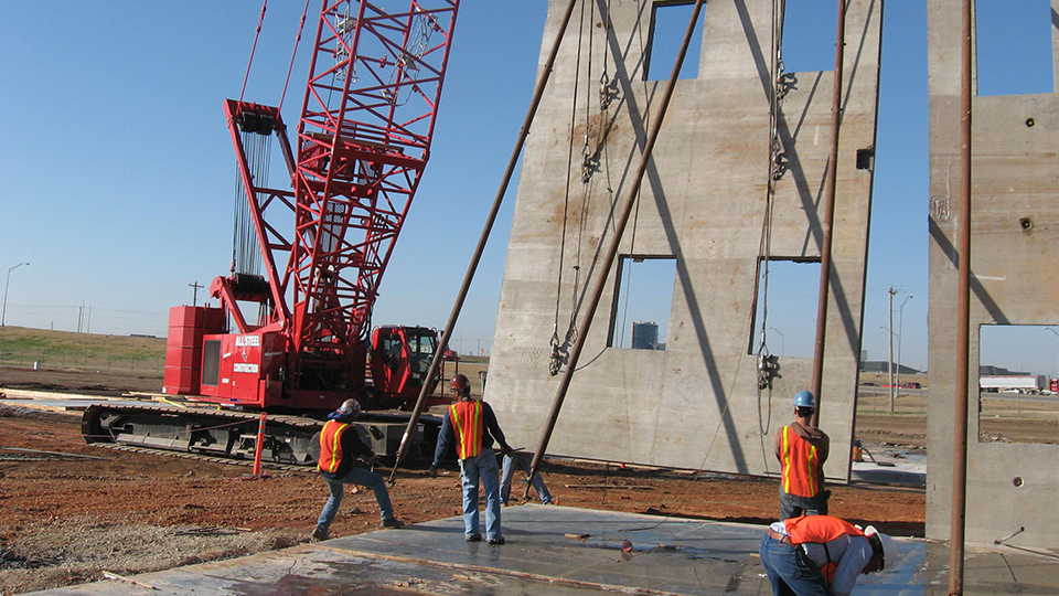 construction site korte tilt up concrete