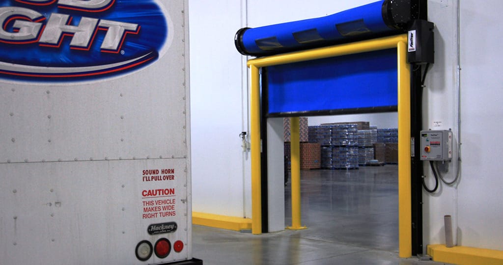 Cold storage warehouse rapid roll door