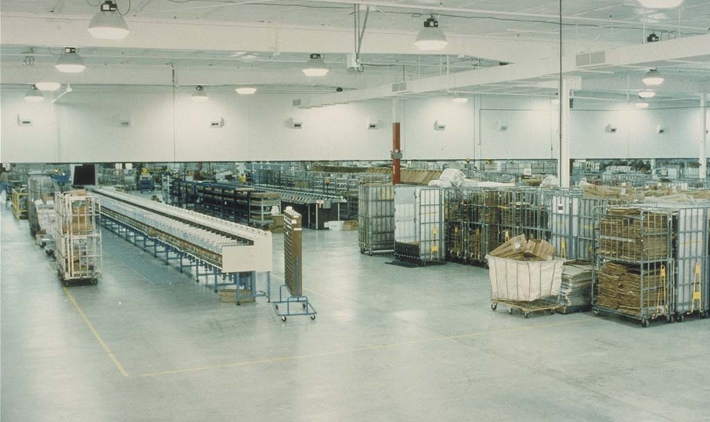 The finished interior of the U.S. Postal Service facility in Huron, South Dakota.