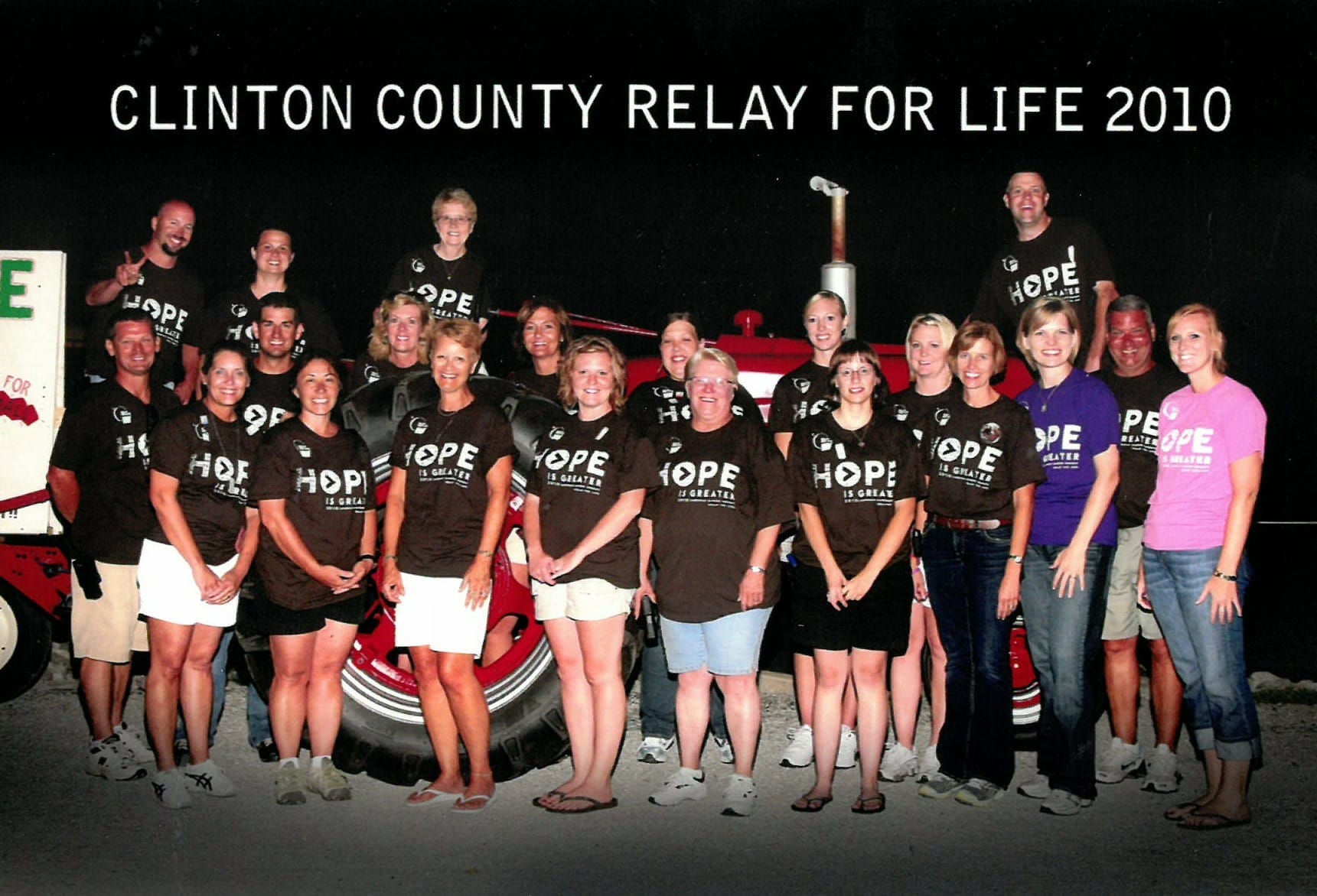 Group photo of Clinton County Relay For Life team.