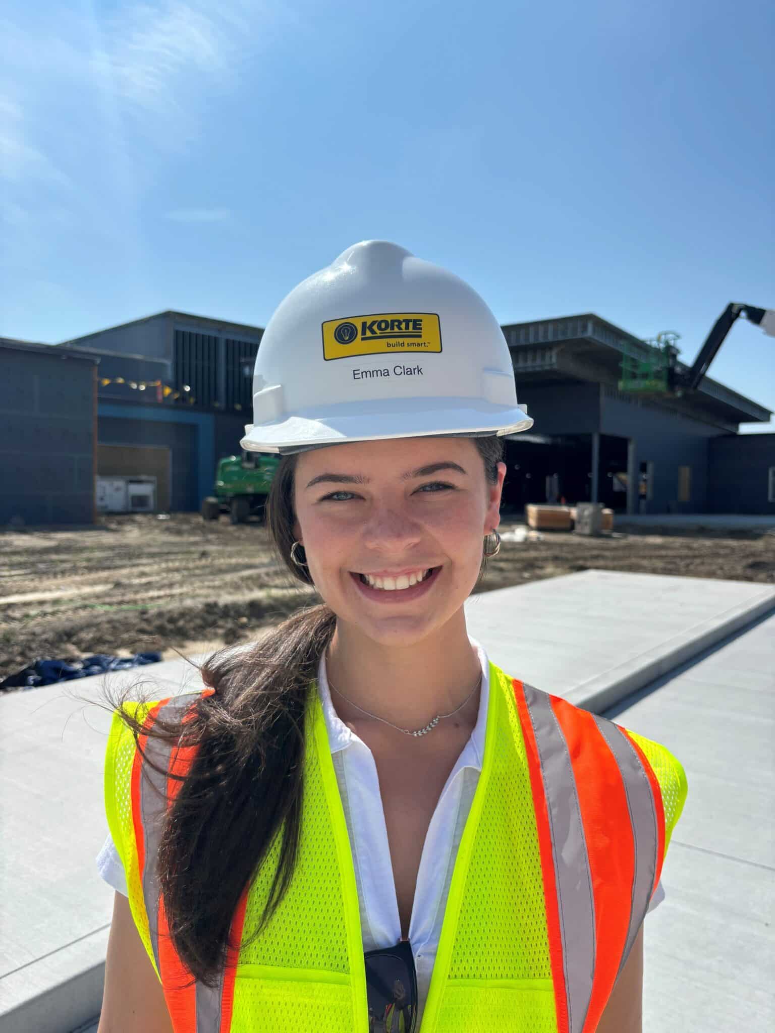 Korte intern Emma on a job site