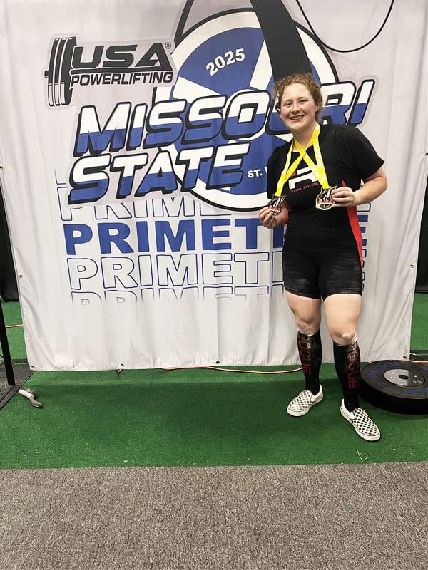 Emma poses for a photo at an athletic event at Missouri State.