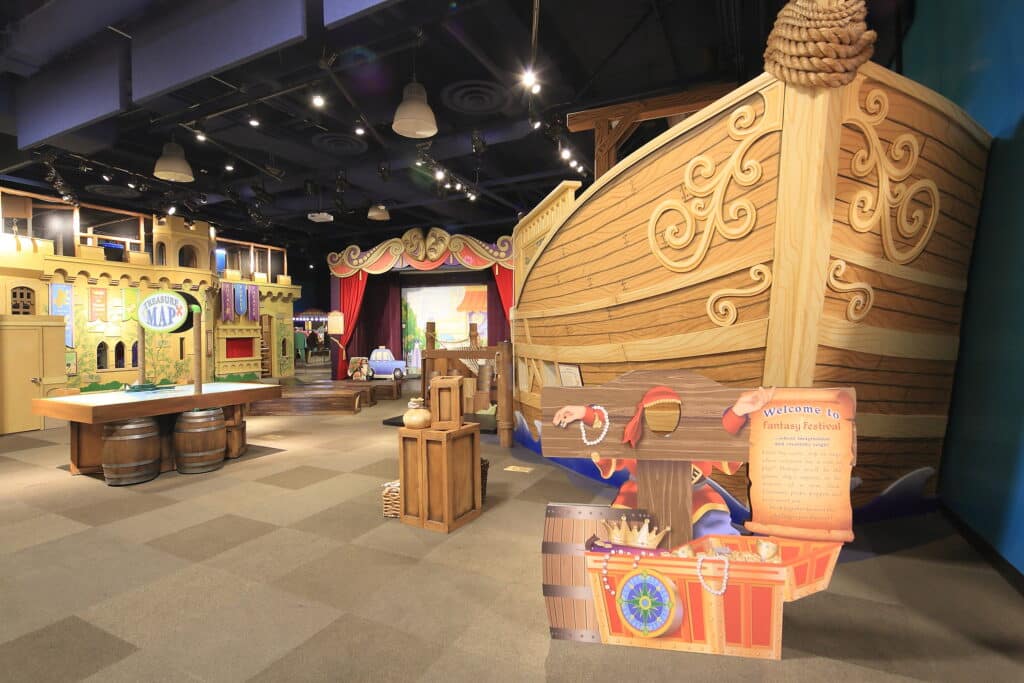 A nautical-themed room in the Discovery museum.